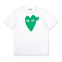 COMME des GARCONS PLAY Blue Eye Logo Tee 'White Green' AZ-T089-051-1