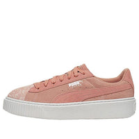(WMNS) PUMA Suede Platform Pebble 'Pink' 365464-01