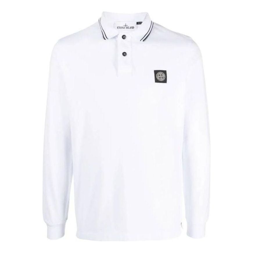 STONE ISLAND Logo Polo Shirt 'White' 79152SL18-A1001