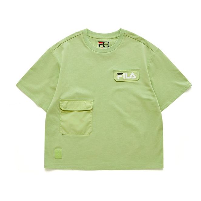 (WMNS) Fila FUSION Casual Sports Loose Short Sleeve Retro Green T11W123103F-KK