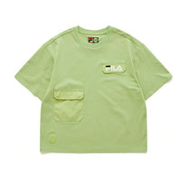 (WMNS) Fila FUSION Casual Sports Loose Short Sleeve Retro Green T11W123103F-KK