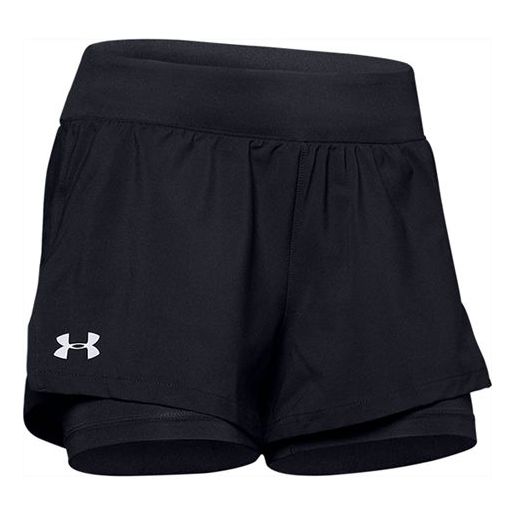 (WMNS) Under Armour Launch SW 2-in-1 Shorts 'Black' 1342843-001