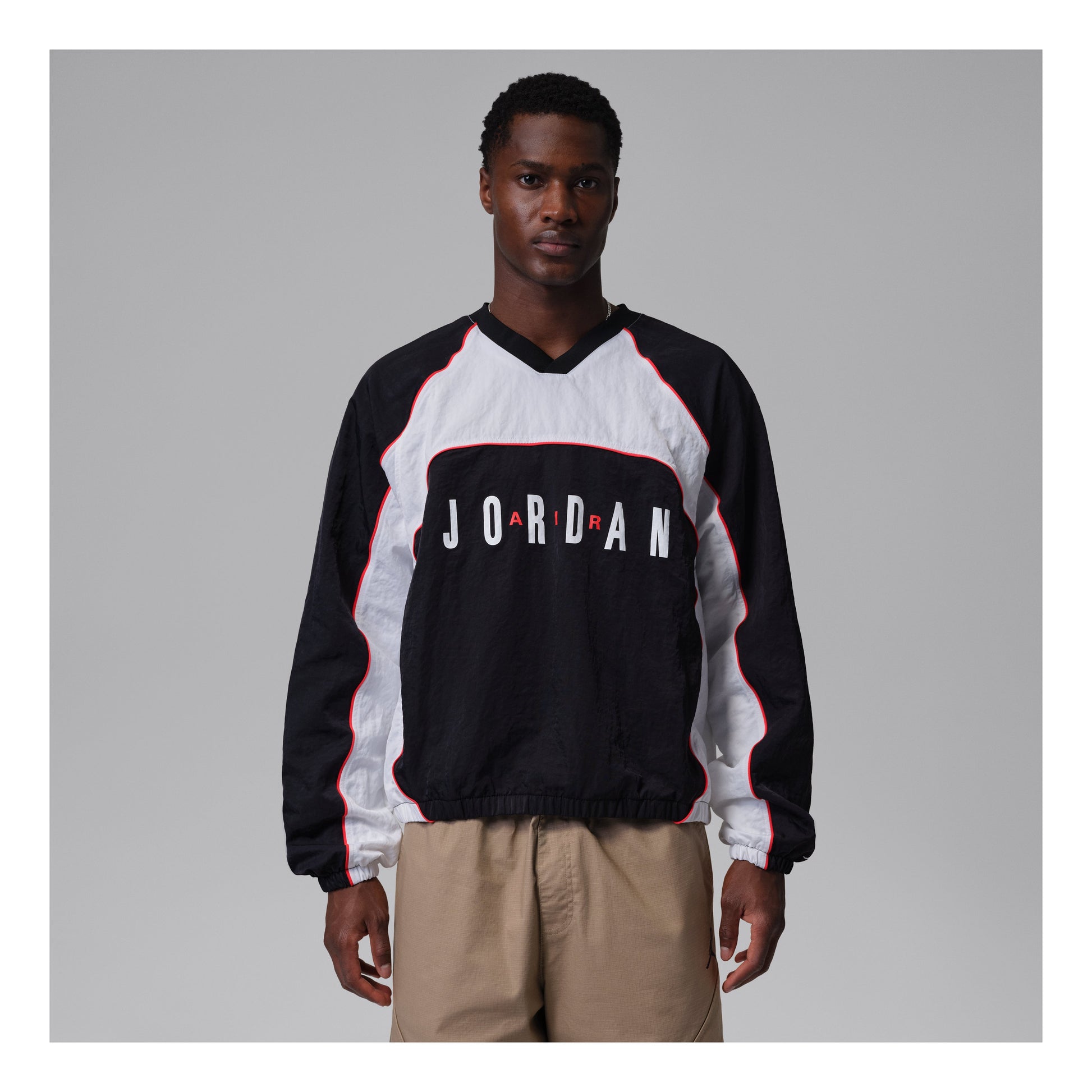 Air Jordan Flight Long-Sleeve Warm-Up Top 'Black White' IF1835-010