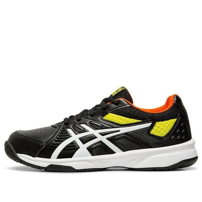 (GS) ASICS Court Slide Clay 'Black White Yellow' 1044A006-001