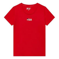 (WMNS) FILA Short Sleeve 2019 Minimalistic Embroidered Short Sleeve T Unisex Red F11W928108FRD
