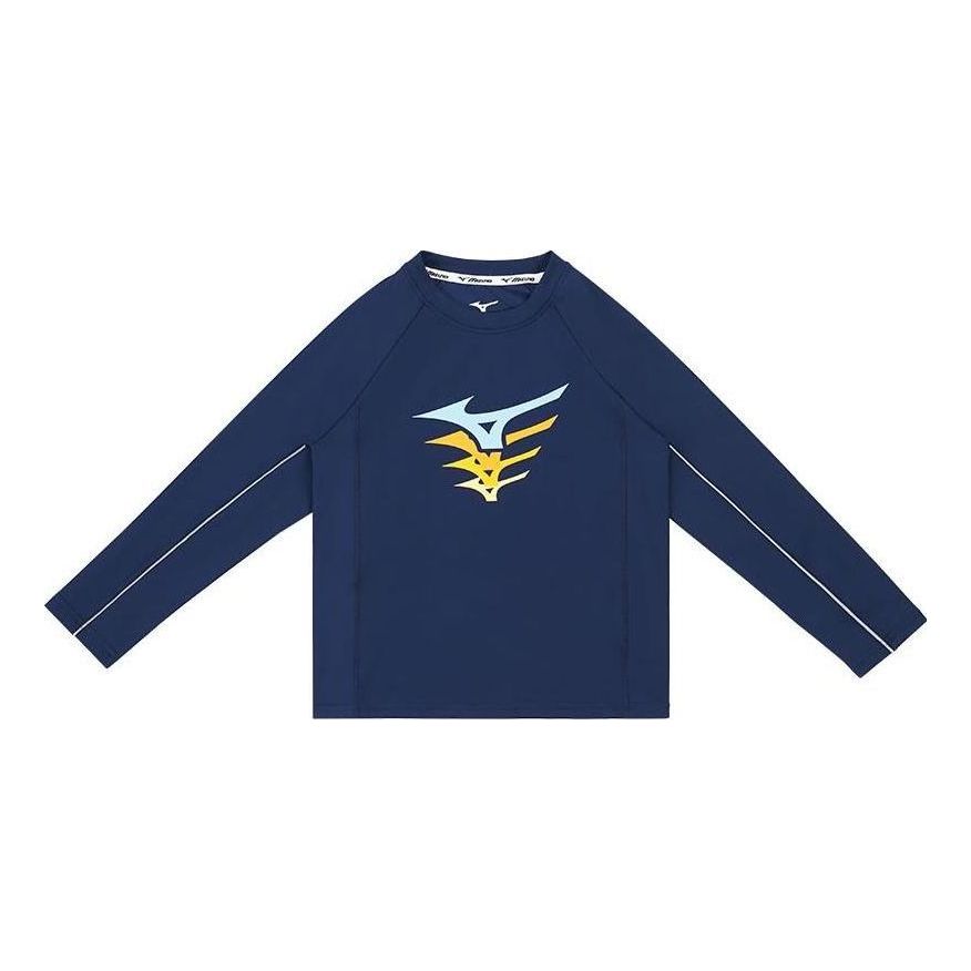 (GS) Mizuno Long Sleeve T-shirt 'Navy' 32CA3907