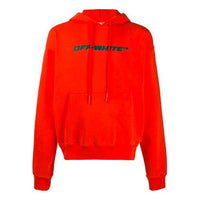 Off-White FW20 Trellis Loose Hooded Pullover Men Orange OMBB037E20FLE0102055