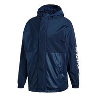 adidas originals Regen Windproof hooded Zipper Jacket Navy Blue GE1336