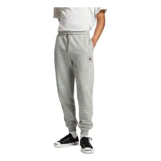 Converse Go-To All Star Patch Standard-Fit Fleece Sweatpants Asia Sizing 'Grey' 10025420-A03