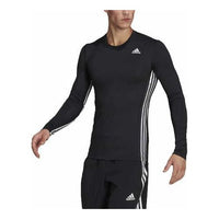 adidas TF Turf 3s Uv Tee Casual Breathable Sports Gym Long Sleeves Black HE4575