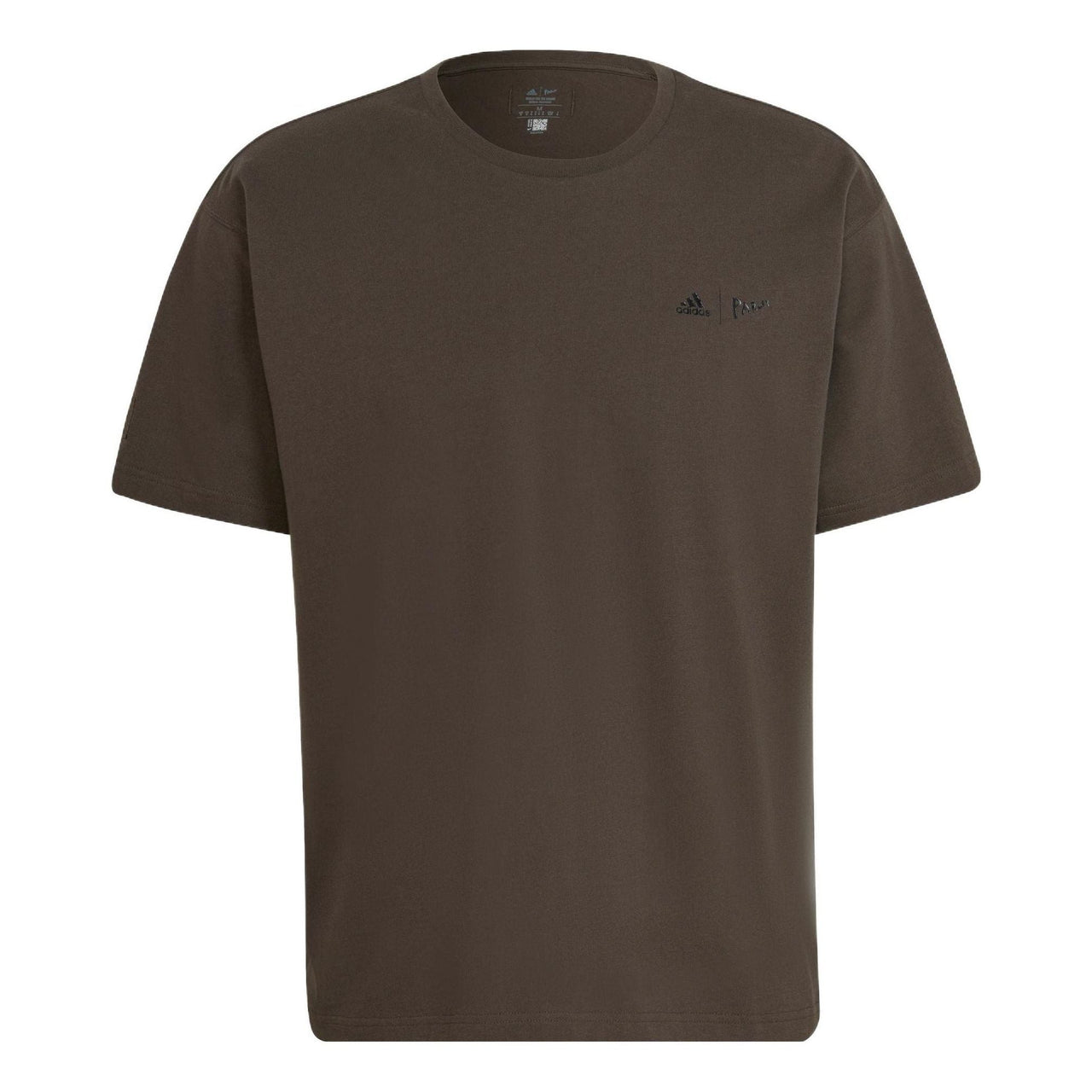 Men's adidas Solid Color Logo Sports Short Sleeve Olive Green T-Shirt HN1680