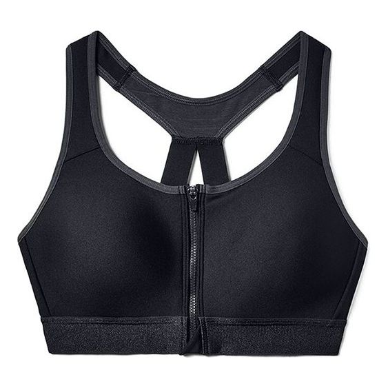 (WMNS) Under Armour High Zip Sport Bralette 'Black' 1344339-001