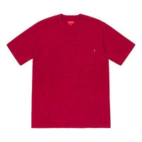 Supreme SS19 S/S Pocket Tee Maroon Short Sleeve Unisex Red SUP-SS19-107
