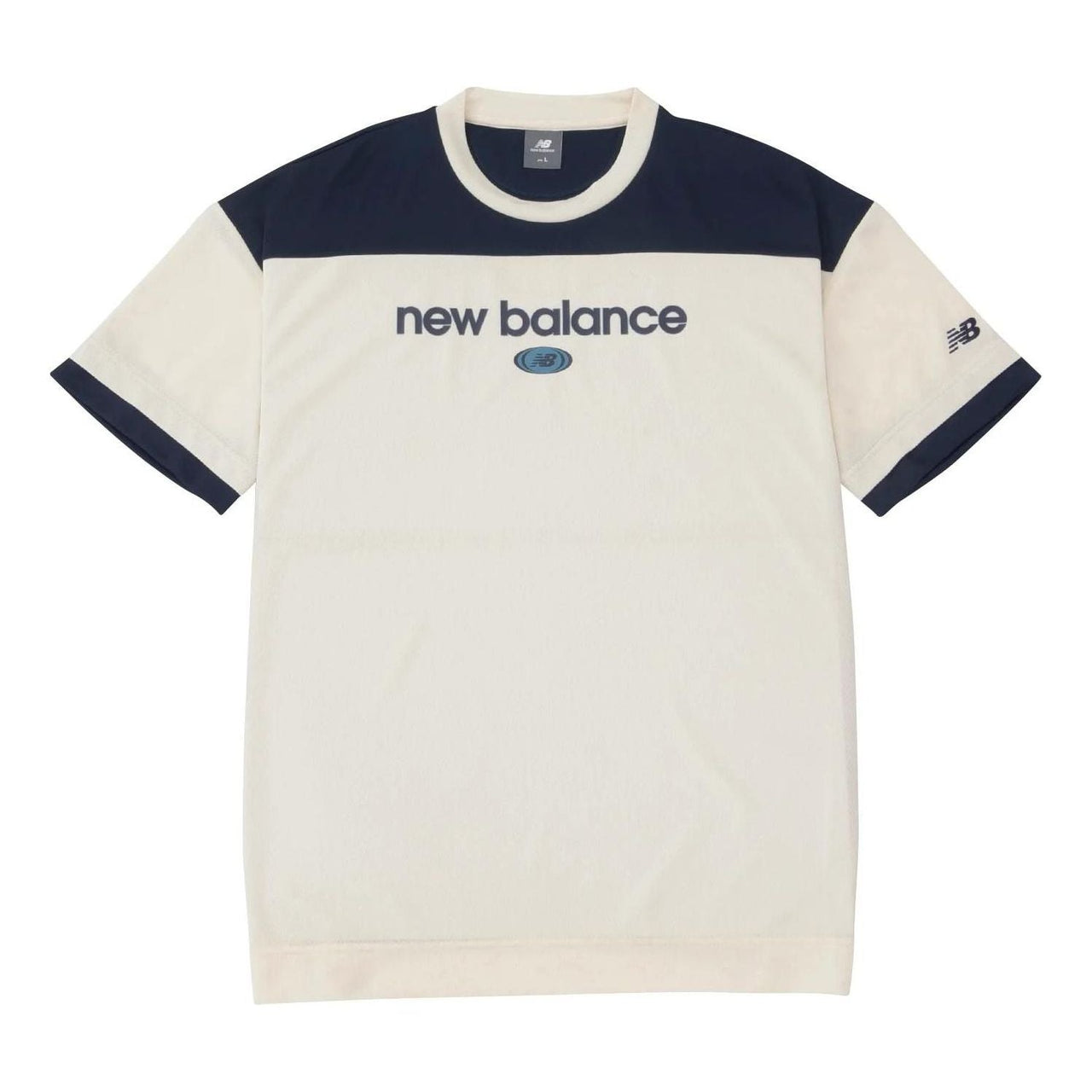New Balance Linear Logo Honeycomb Mesh T-shirt Asia Sizing 'Sea Salt' AMT45072-SST