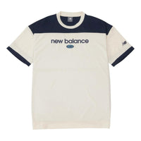 New Balance Linear Logo Honeycomb Mesh T-shirt Asia Sizing 'Sea Salt' AMT45072-SST