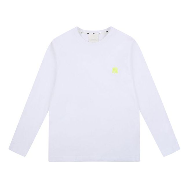 MLB New York Yankees Logo Round Neck Long Sleeves Unisex White 31TSL2011-50W