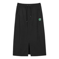 (WMNS) Skechers Drawstring Breathable Knitted Skirt 'Black' L223W055