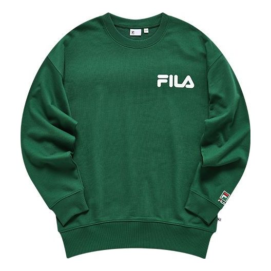 FILA FUSION Alphabet Logo Printing Sports Pullover Unisex Green T11U038205A-GN