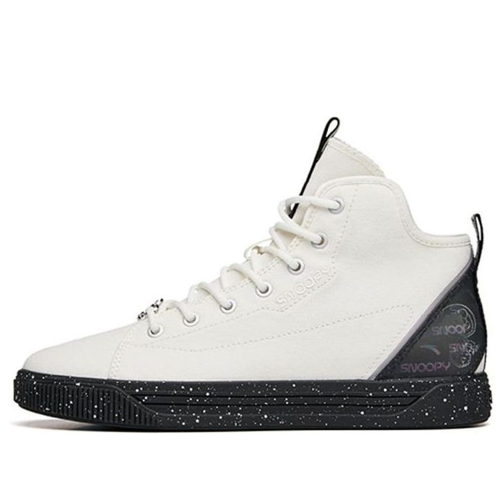 (WMNS) ANTA x Snoopy Skateboarding Series Sneakers High 'White' 922138601-3