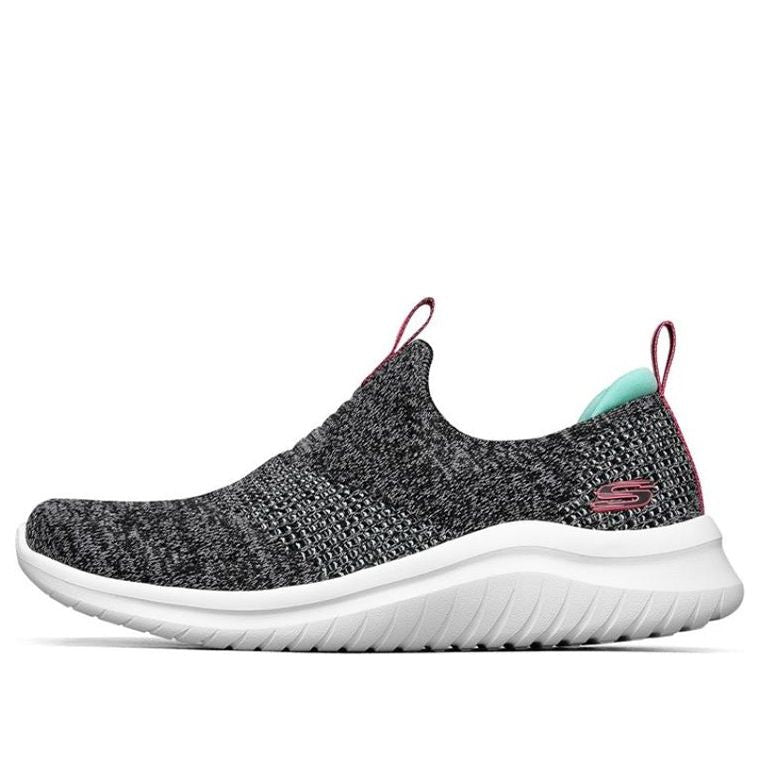 (WMNS) Skechers Ultra Flex 2.0 Running Shoes Black/White/Green 149181-BKW