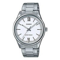 Casio Dress Minimalistic Stainless Steel Analog Watch 'White Silver' MTP-V005D-7B22021