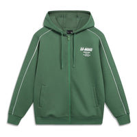 Li-Ning Striped Graphic Hooded Jacket 'Green White' AWDT541-3