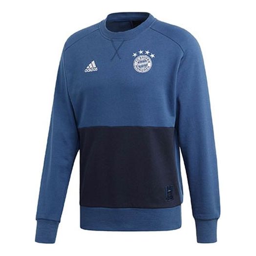 adidas FCB SSP CR SWT Soccer/Football Bayern Munich Black Pullover Dark Blue DX9221