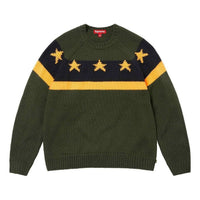 Supreme Stars Sweater 'Olive Green Black Yellow' SUP-SS24-136