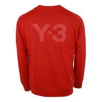 Men's Y-3 Back Logo Printing Round Neck Pullover Red FJ0352
