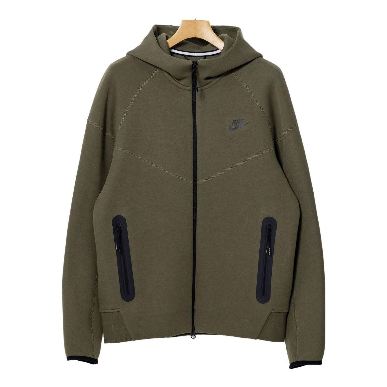 Nike Tech Fleece Full Zip Windrunner Hooded Jackets Asia Sizing 'Olive Green' FB7922-222