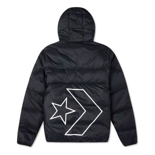 Converse Classic Casual Warm Hooded Down Jacket Asia Sizing 'Black' 10023695-001