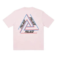 PALACE Basically A Tri-freg Pink Alphabet Printing Round Neck Short Sleeve Unisex P20TS006