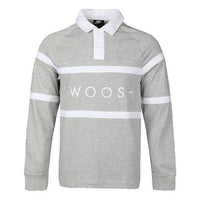 Men's Nike Alphabet Embroidered Rugby Gray Polo Shirt CV0169-063