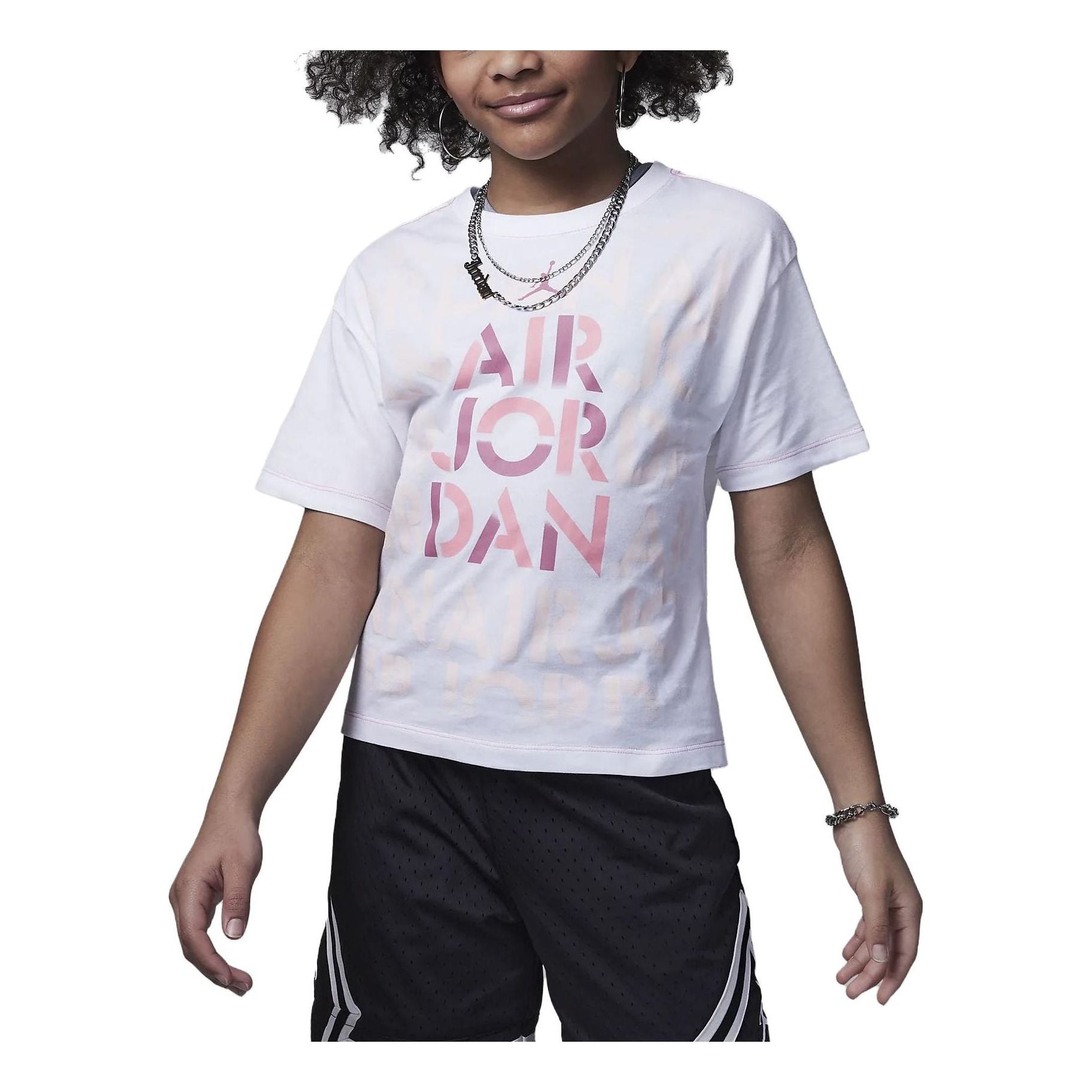 (GS) Air Jordan Focus T-Shirt 'White' 45C401-001