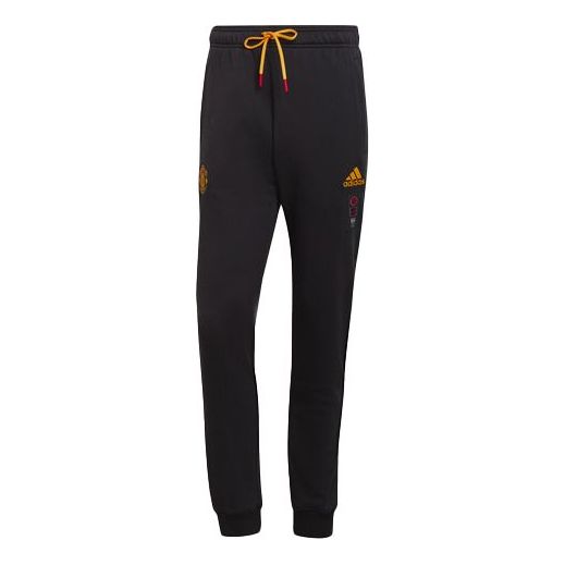 adidas Mufc Cny Pnt limited Embroidered Manchester United Soccer/Football Bundle Feet Sports Pants Black H63997