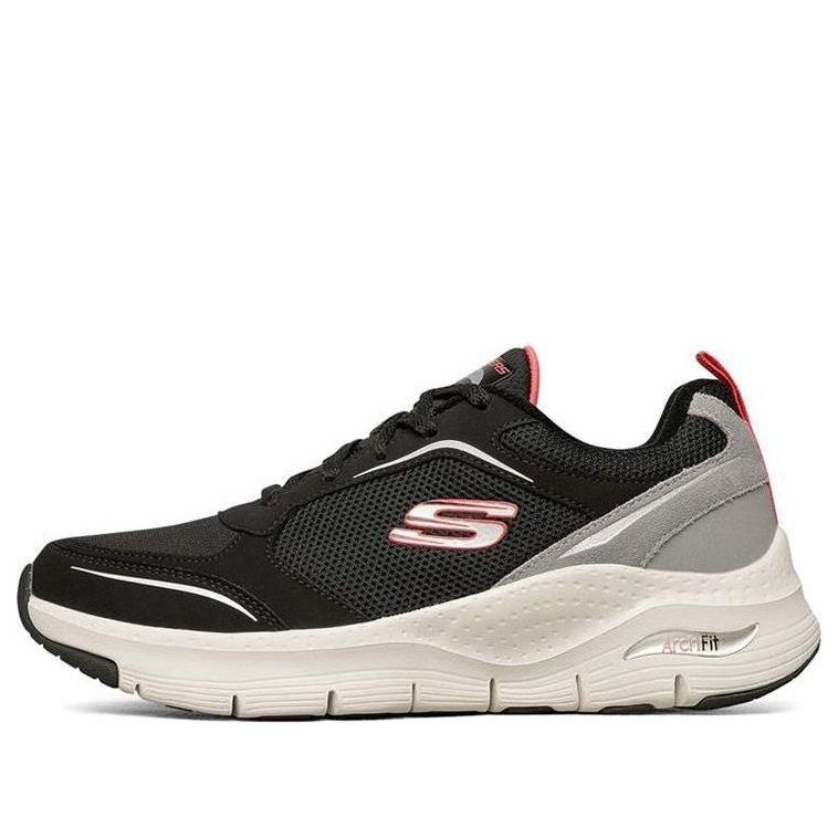 (WMNS) Skechers Arch Fit Low-Top Black/Grey 149413-BKCL