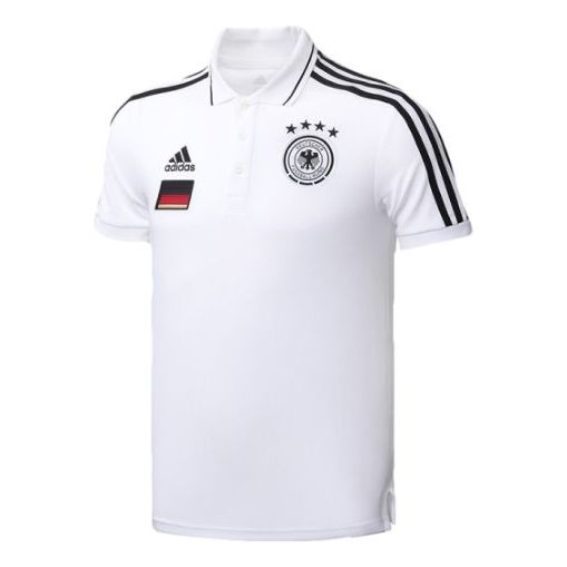 adidas Dfb 3S Polo Germany National Team Sports Short Sleeve polo White FI1452