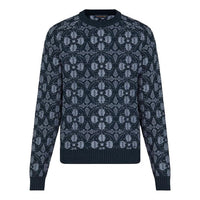 LOUIS VUITTON LV Floral Jacquard Crewneck Sweatshirt For Men Blue 1A89YG