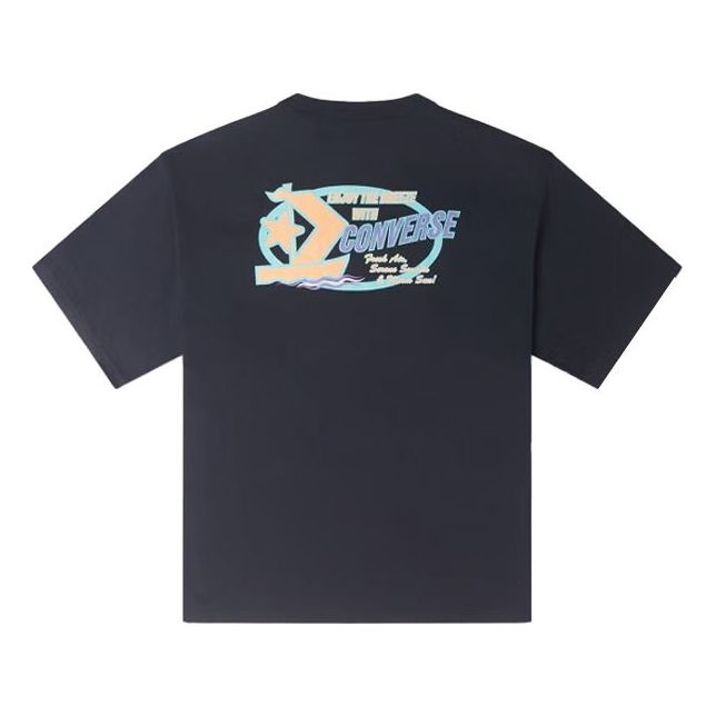 Converse Retro Sail Boat Graphic T-shirt Asia Sizing 'Black' 10025441-A01