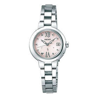 SEIKO Lukia Series Solor Wave Minimalistic Small Watch Pink Steel strip SSVW137J