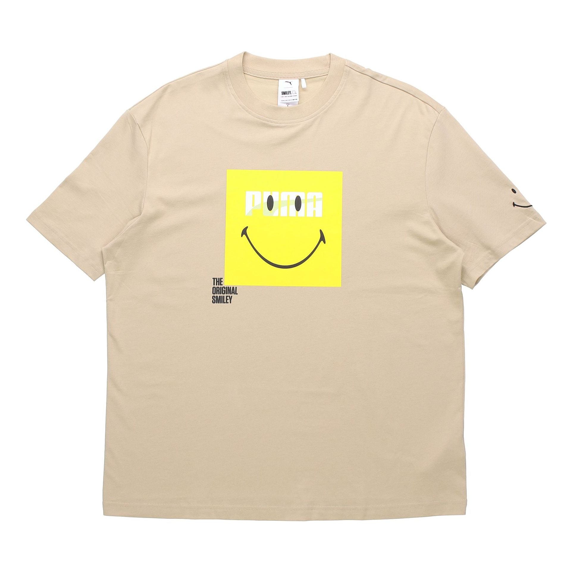 (WMNS) PUMA x Smiley Unisex Sports Round-neck Tee Khaki 532907-12
