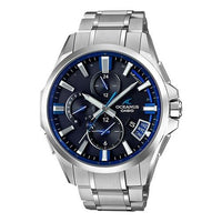 CASIO Solar Powered Blue DialSilver Strap Blue DialSilver Strap Mens BlueSilver Analog OCW-G2000-1A2021
