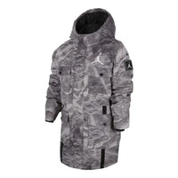 (GS) Air Jordan Essentials Down Parka Jacket 'Camo Grey' FV5813-226