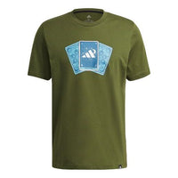 adidas Tarot Bos M Printing Sports Round Neck Short Sleeve Green GN8180