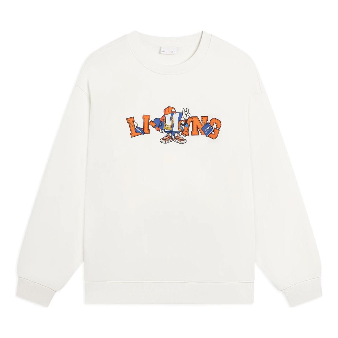 Li-Ning Cartoon Graphic Sweatshirt 'White' AWDSG05-1