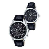 CASIO General EDIFICE & SHEEN Japan / South Korea Fashion Couple Black Analog EFB-590SBL&SHS-4522L-1A