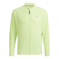 Men's adidas Solid Color Zipper Stand Collar Brand Logo Jacket Japanese Version Green HB3647