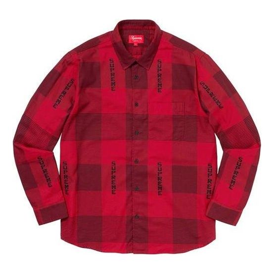 Supreme SS20 Week 1 Logo Plaid Shirt 'Red' SUP-SS20-242