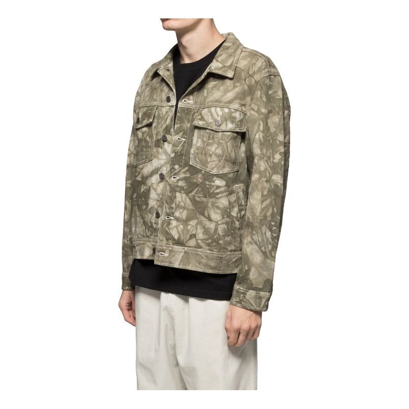 Stussy Dyed Ranch Jacket lapel Tie Dye Unisex Green 115506