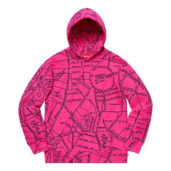 Supreme SS19 Gonz Embroidered Map Hooded Sweatshirt Pink SUP-SS19-657